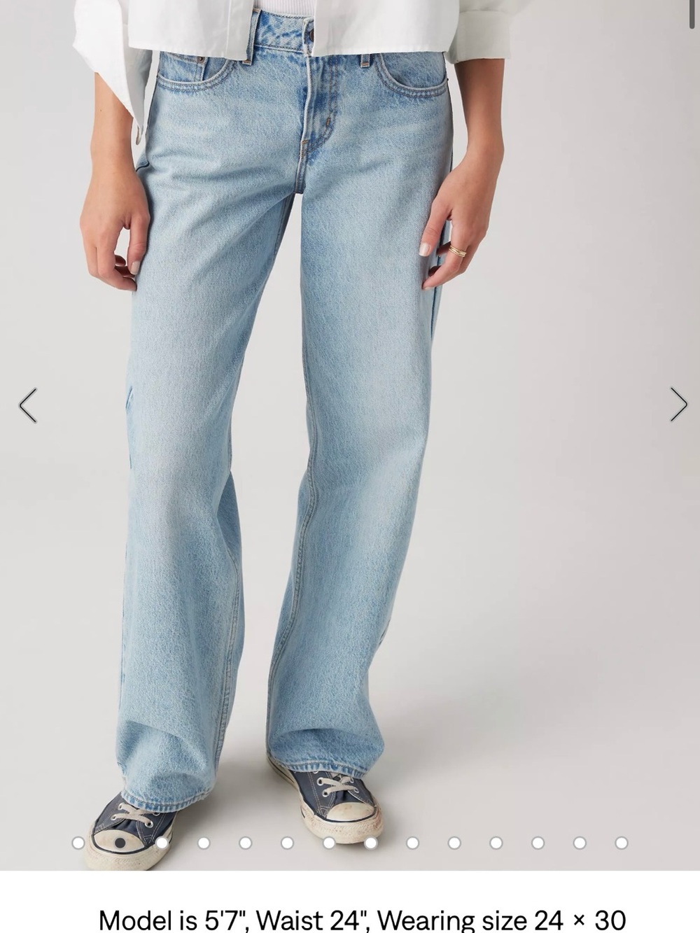 Levi's Light Blue Low Rise Loose Leg Jeans